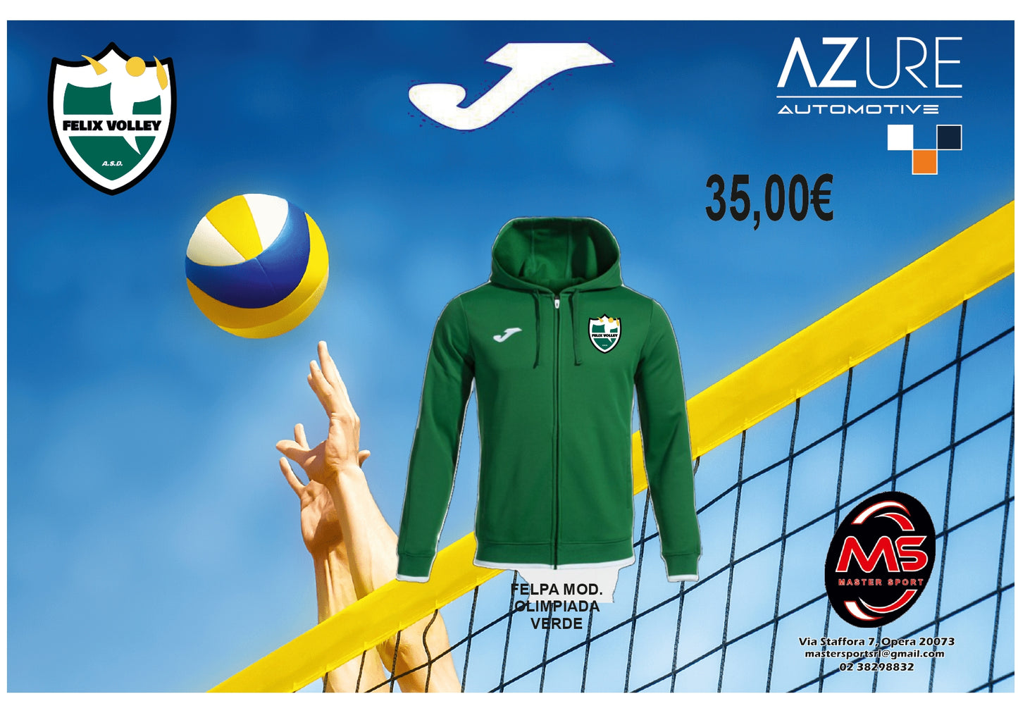 Felpa Verde Felix Volley