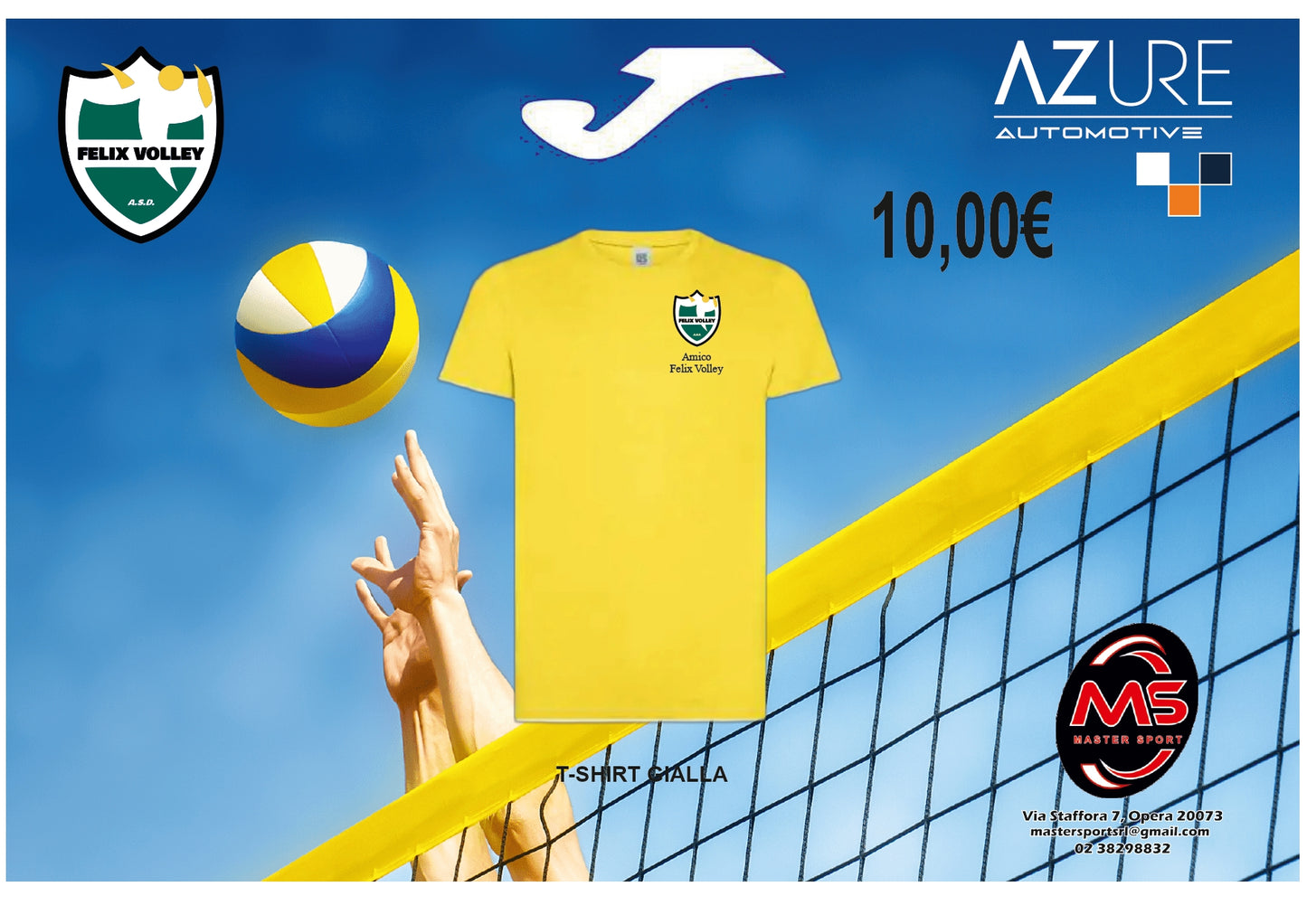 T-Shirt Gialla Felix Volley