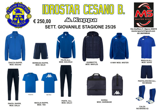 Kit Idrostar Cesano Boscone Settore Giovanile