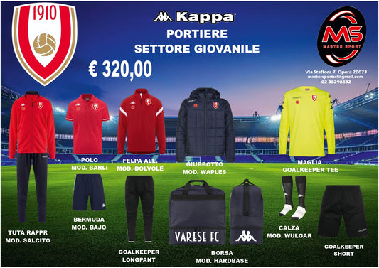 Varese FC Kit Completo PORTIERE Settore Giovanile