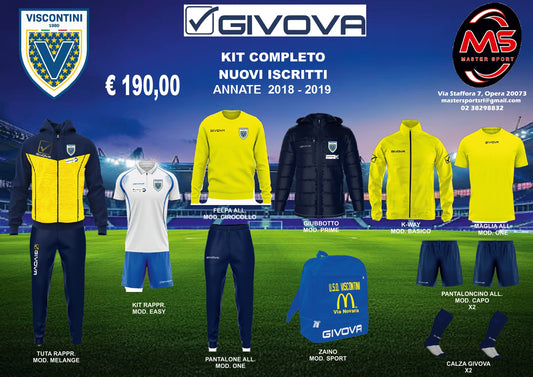 KIT COMPLETO NUOVI ISCRITTI ANNATE 2018-2019 VISCONTINI
